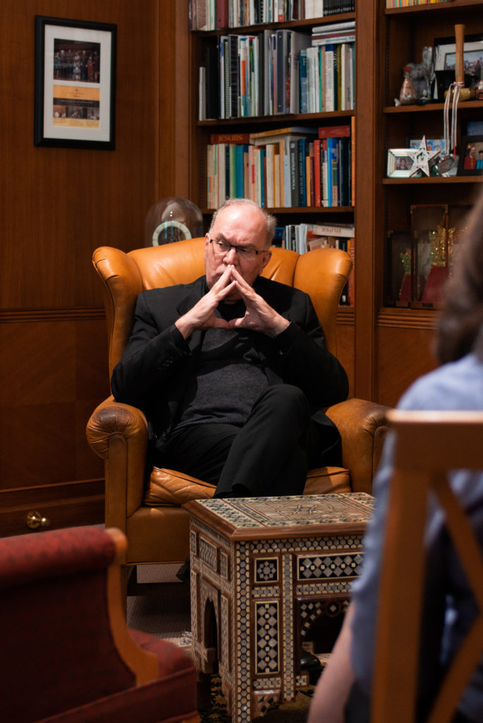 President Father Steven V. Sunborg S.J. in his office.