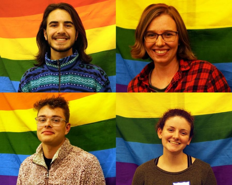 Members Daniel Ansom, Megan Oakes, Jared Fontenette, and Samantha Taber (left to right) were among many that enjoyed the Queer People of Faith Brunch for Dinner event.