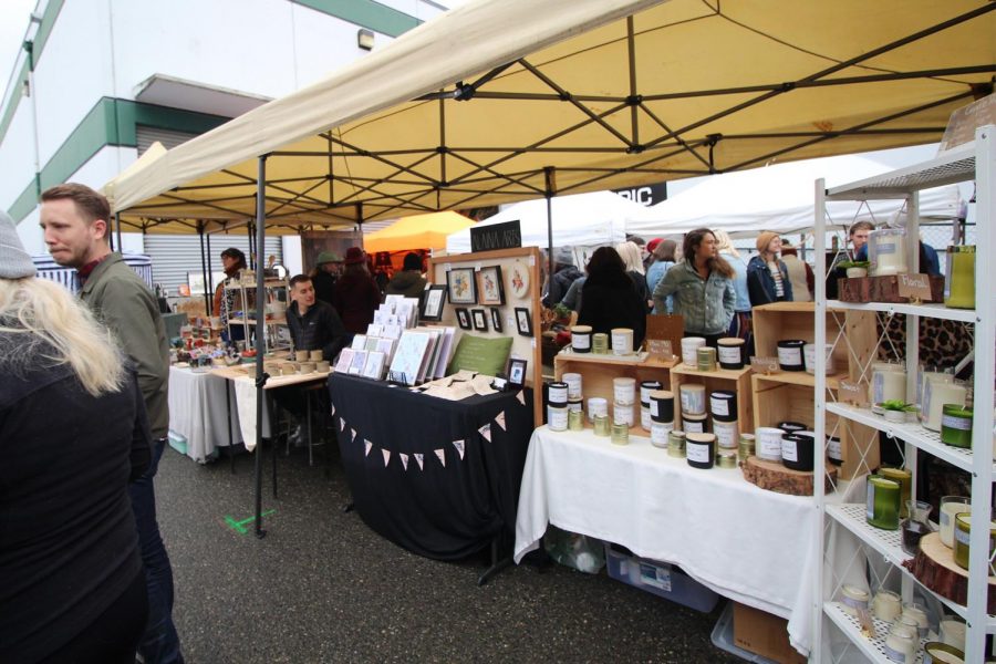 Handmade candles and trinkets were some of the big attractions at the SODO Flea Market.