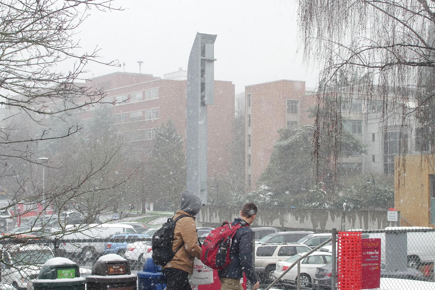 Snowy Scenes From Around Campus