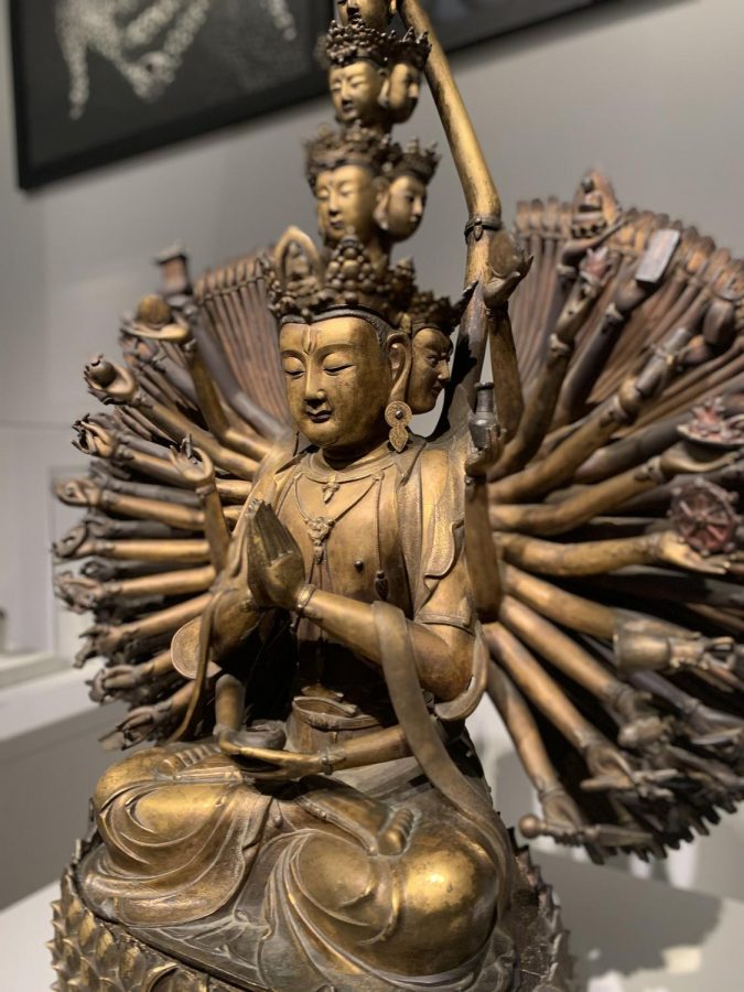 A gallery dedicated to scultpure of Asian spirituality includes works of Buddhist and Hindu worship.