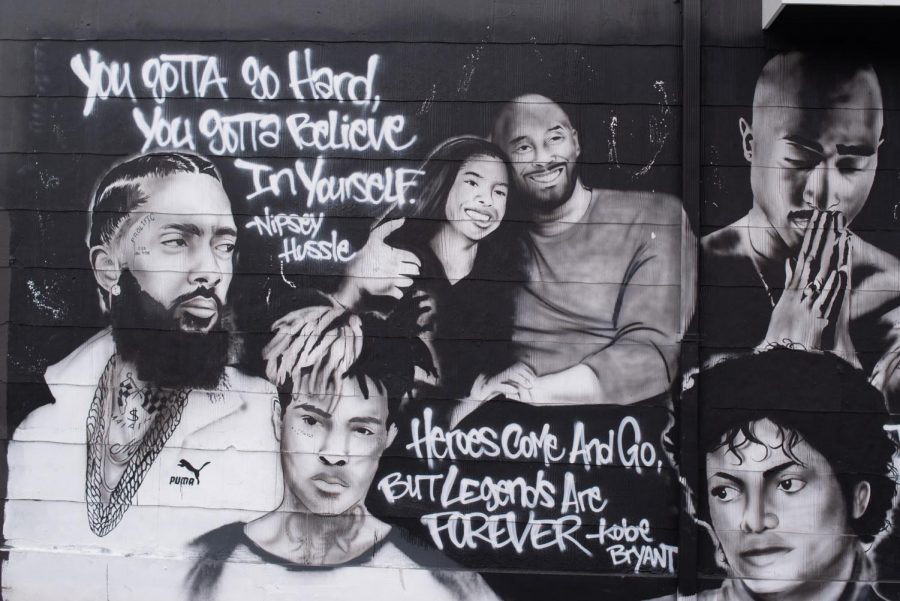 A mural by Brian Nunley that pays tribute to Kobe and Gianna as well as other impactful people, located at 6316 E. McKinely Avenue, Tacoma.