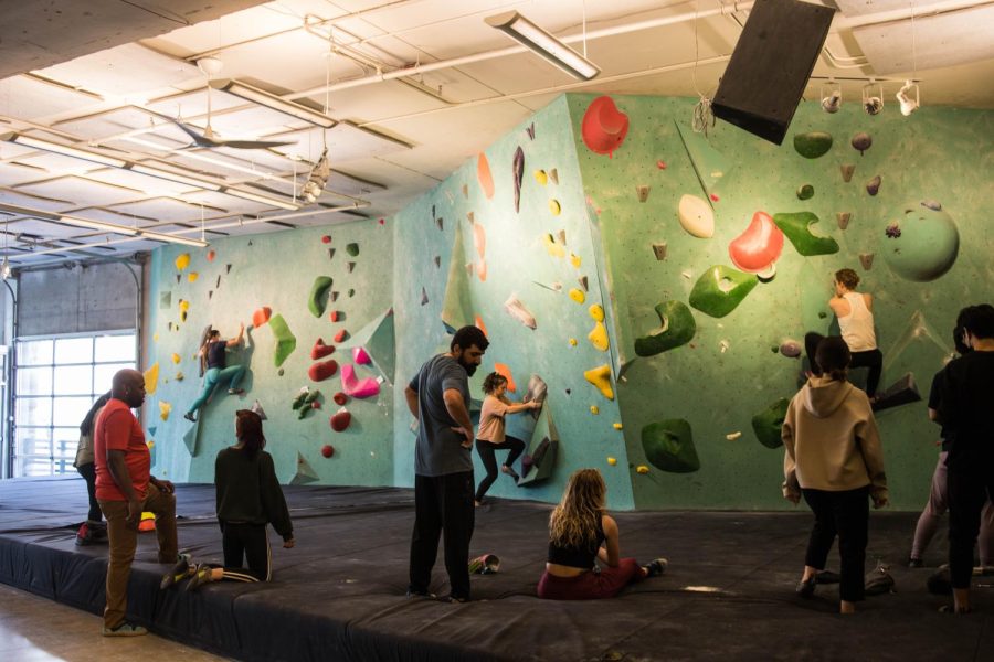 Seattle Bouldering Project lower level. 