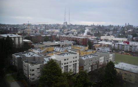 View of Seattle University from the 12th floor of Campion.