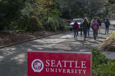Seattle University sign.