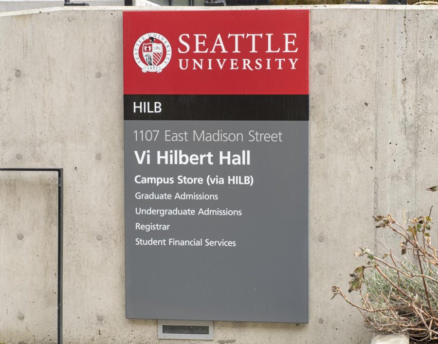 Vi Hilbert Hall which contains the office for Student Financial Services.
