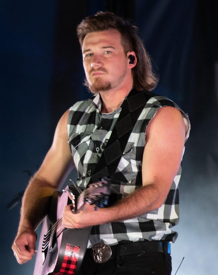 Morgan Wallen performs his hit single “Whiskey Glasses” during Freedom Fest, June 28, 2019, at the Iron Horse Park, Fort Carson, Colorado. Image courtesy of Robert Vicens.