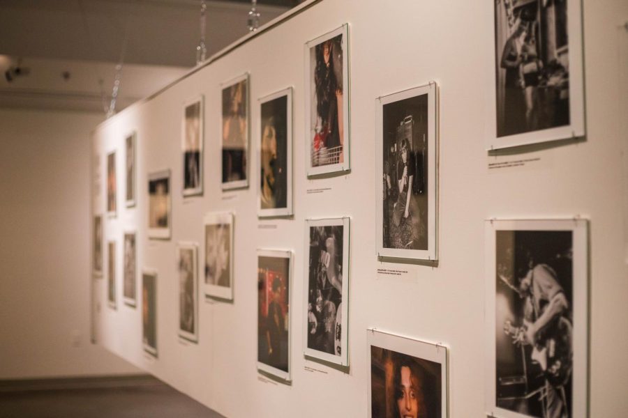 Photos taken by Nat Silva are displayed during the 2023 Bachelor of Fine Arts show at Seattle University.