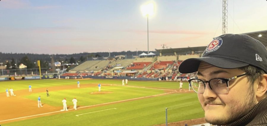 Editor-in-Chief Andru Zodrow enjoys a Spokane Indians game.