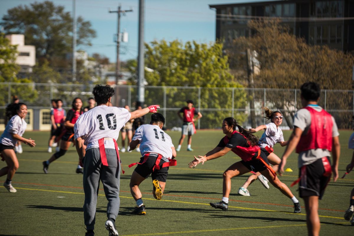 Seattle University students participate in intramural Football.