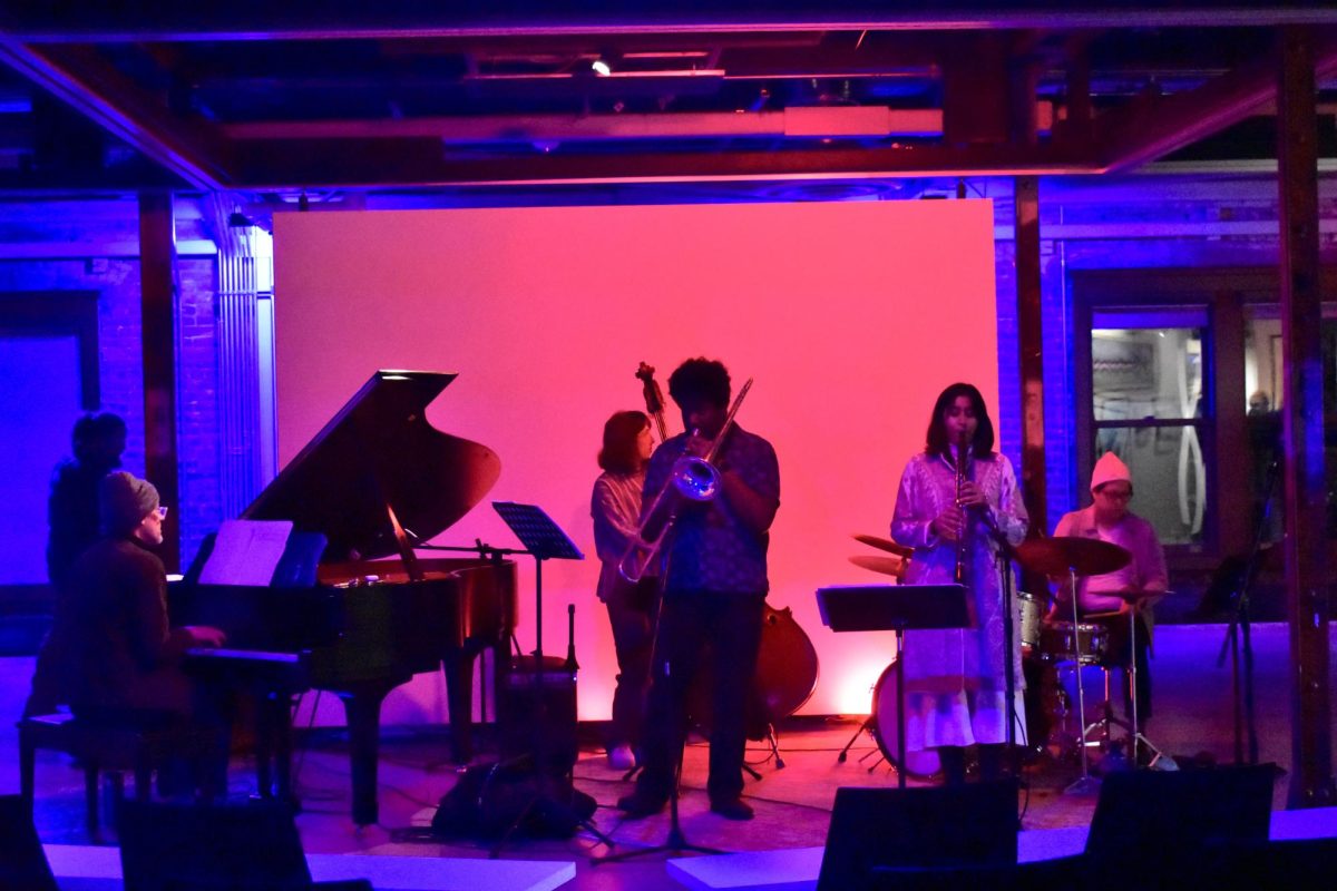 Live Jazz band playing for the opening of the exhibits