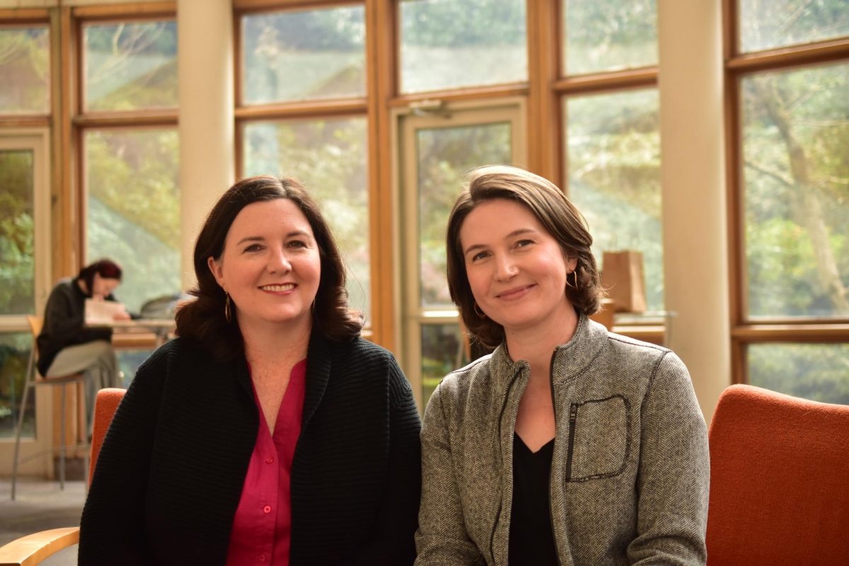 Visiting Professor Witten (left) and Director Conley-Holcom (right).