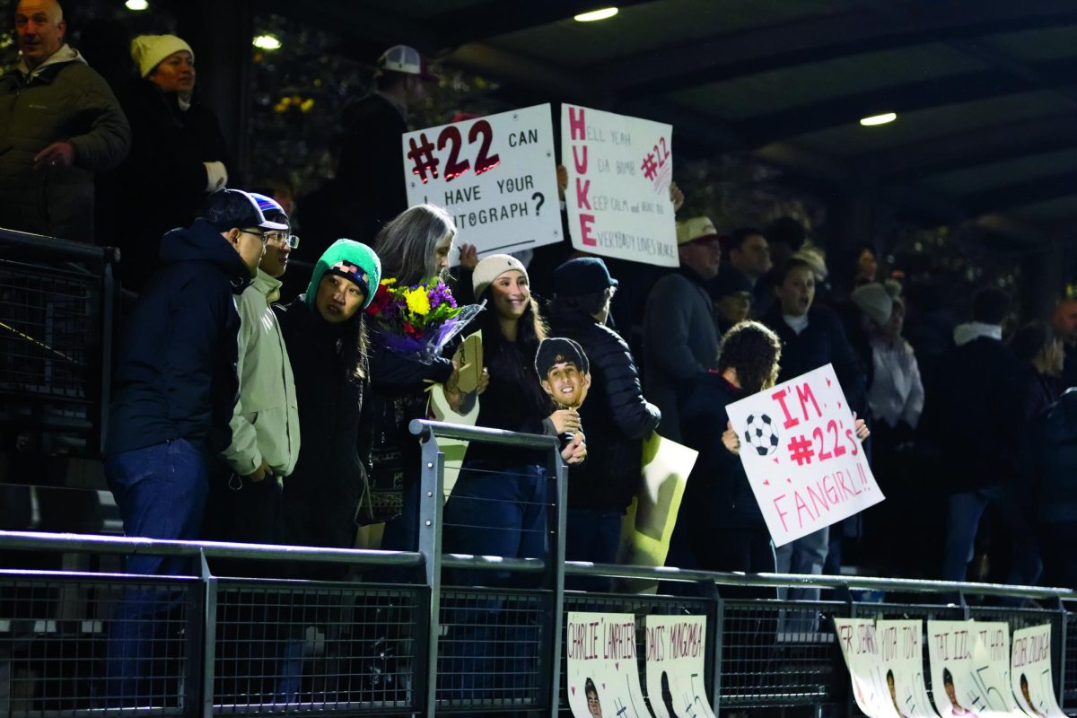 Families and Supporters in the stands post-game.