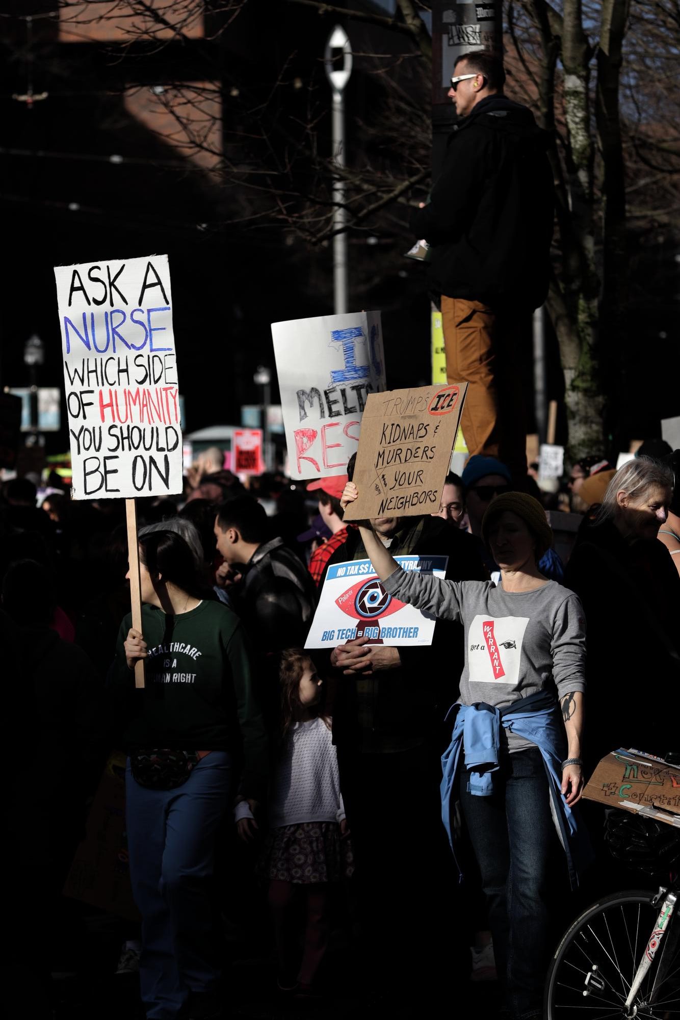 Educators and Healthcare Workers Rally Against ICE